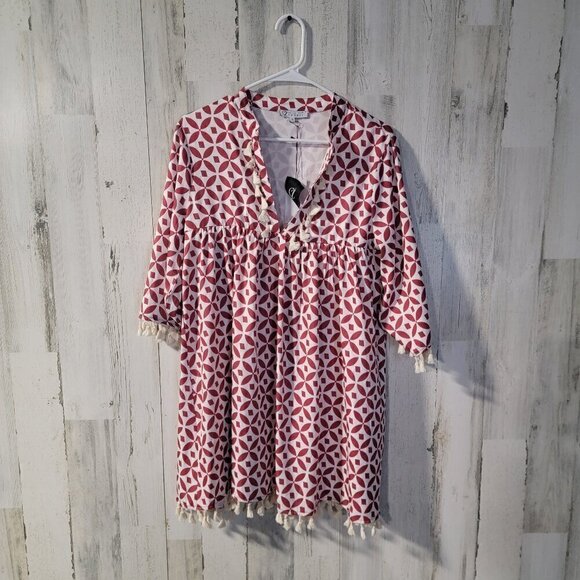 🧡NWT Collection By Cezele Geometric Print Blouse - Picture 1 of 6